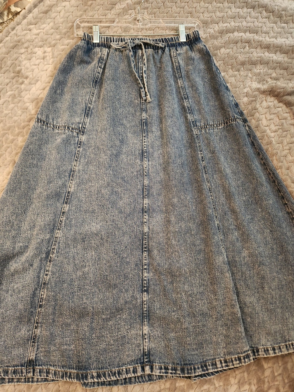 Blu Pepper- Classic Denim Flared Maxi Skirt. NWOT. - Picture 7 of 12